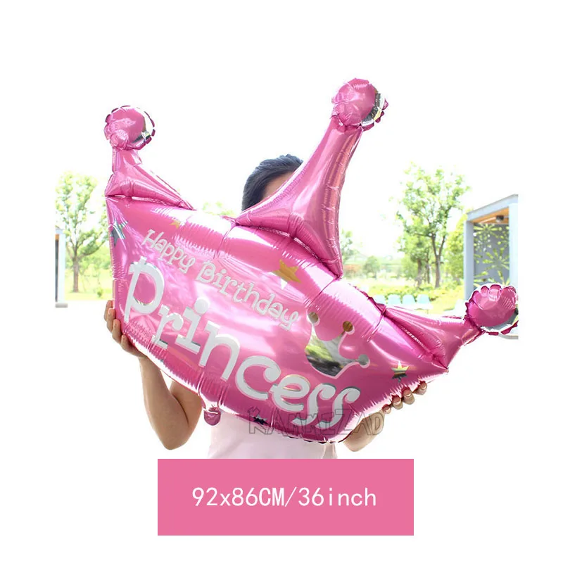 Large Pink Blue Helium Ballon Prince Princess Crown Foil Balloons Happy baby Birthday Party wedding decoration adult globos
Large Pink Blue Helium Ballon Prince Princess Crown Foil Balloons Happy baby Birthday Party wedding decoration adult globos