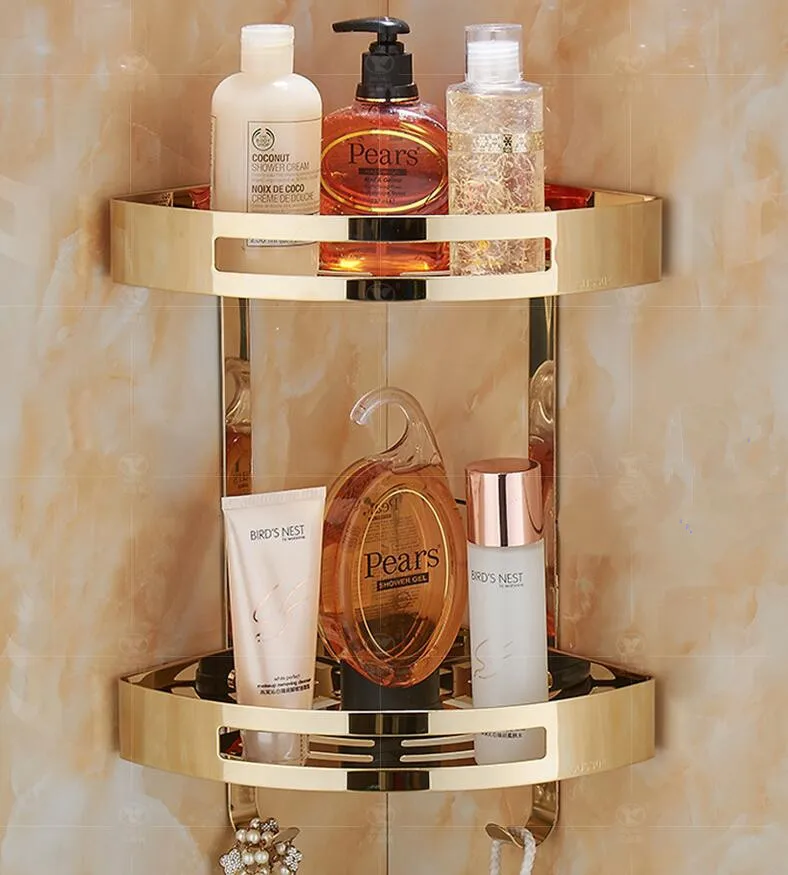 Hot sale Wall Mounted Gold Stainless Steel Bathroom Soap Dish Bath Shower Shelf Bath Shampoo Holder Basket Holder Corner shelf
Hot sale Wall Mounted Gold Stainless Steel Bathroom Soap Dish Bath Shower Shelf Bath Shampoo Holder Basket Holder Corner shelf