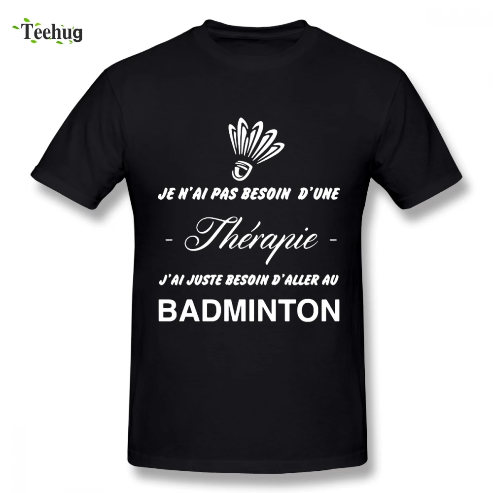 Hipster Человек Бадминтон футболка Повседневное уникальный дизайн подарок на день