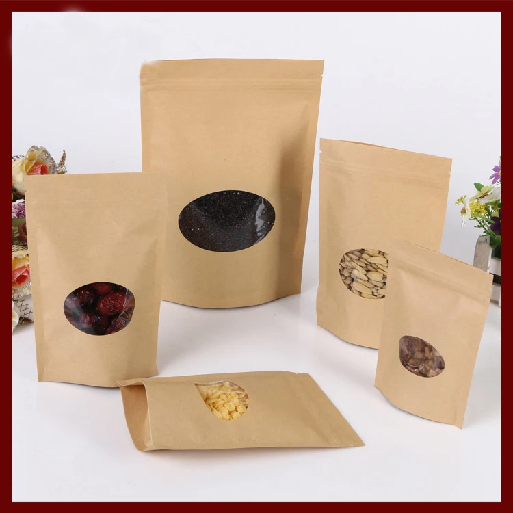 11*16+3 30pcs brown self zip lock kraft paper bags with window for gifts sweets and candy food tea jewelry retail package paper
11*16+3 30pcs brown self zip lock kraft paper bags with window for gifts sweets and candy food tea jewelry retail package paper