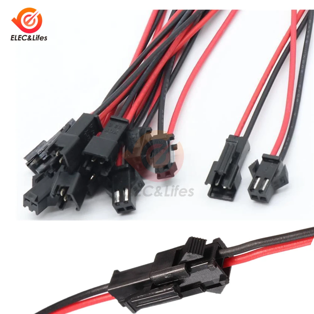 5 Pairs 10CM/15CM/30CM JST SM 2 Pin 3mm Connector Plug Male To Female Connectors Cable Wires for LED Strips Lamp Driver
5 Pairs 10CM/15CM/30CM JST SM 2 Pin 3mm Connector Plug Male To Female Connectors Cable Wires for LED Strips Lamp Driver