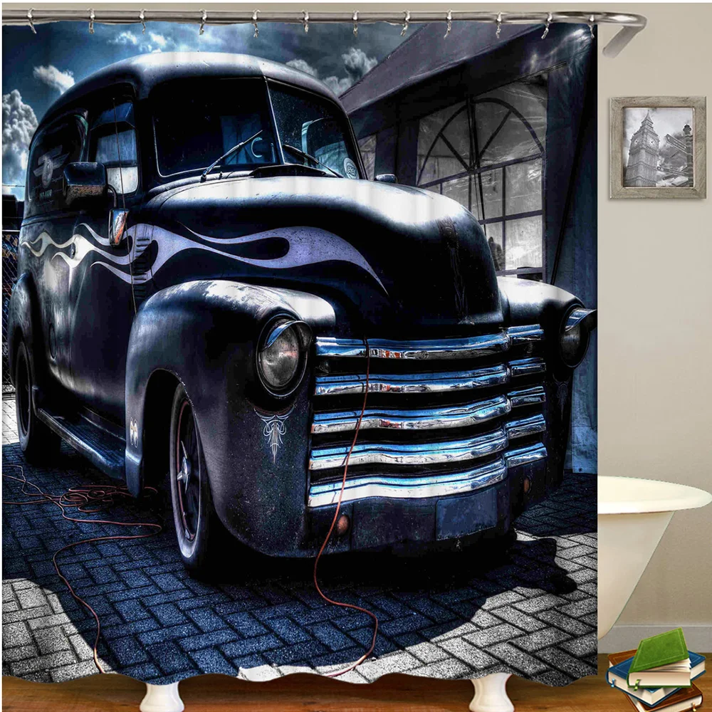 Antique car curtain shower bathroom curtain polyester waterproof drop shipping Car family gift bath curtain
Antique car curtain shower bathroom curtain polyester waterproof drop shipping Car family gift bath curtain