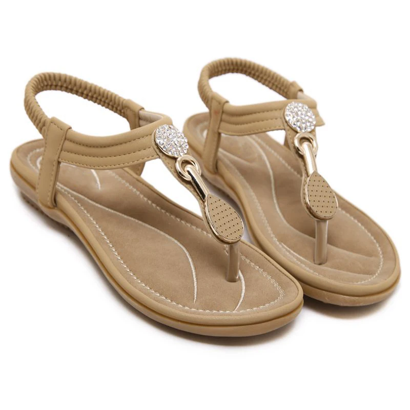 SNURULANSummershoes/женские пляжные вьетнамки в богемном стиле Мягкие сандалии на плоской