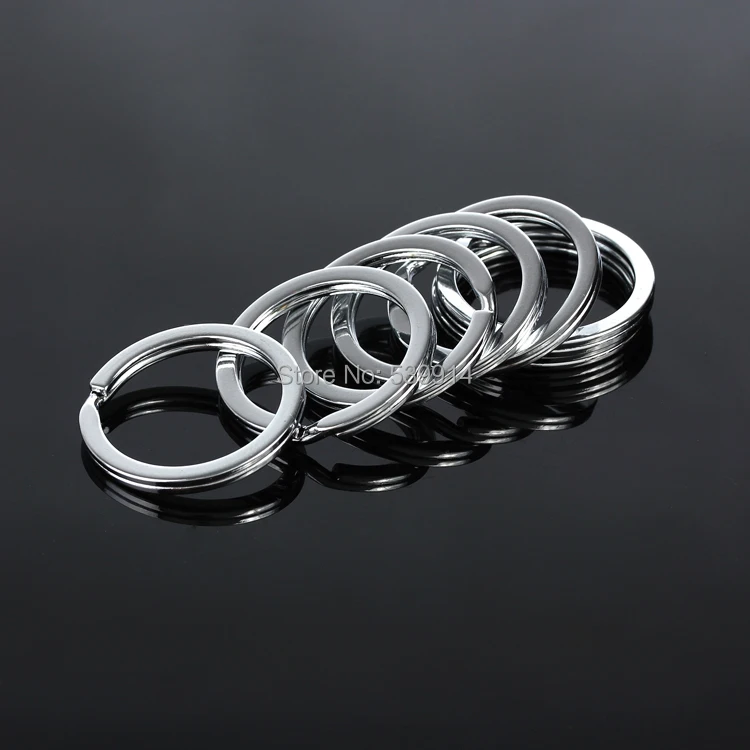 Фото Круглый металлический брелок 100 шт./лот 25 мм с родиевым покрытием|ring findings|rhodium