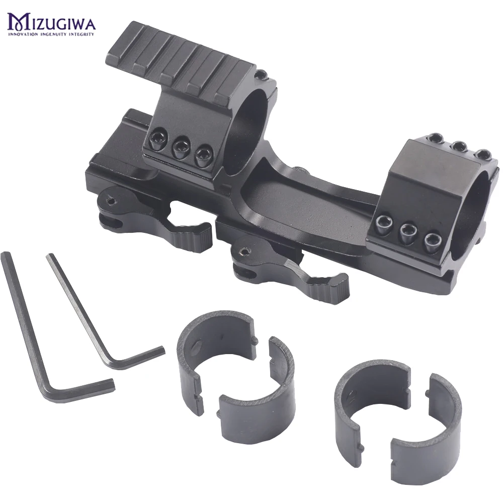 Tactical QD Quick Release Scope Mount 1" 25mm/30mm Cantilever Dual Ring for 20mm Picatinny Rail Base for Hunting Riflescope
Tactical QD Quick Release Scope Mount 1" 25mm/30mm Cantilever Dual Ring for 20mm Picatinny Rail Base for Hunting Riflescope