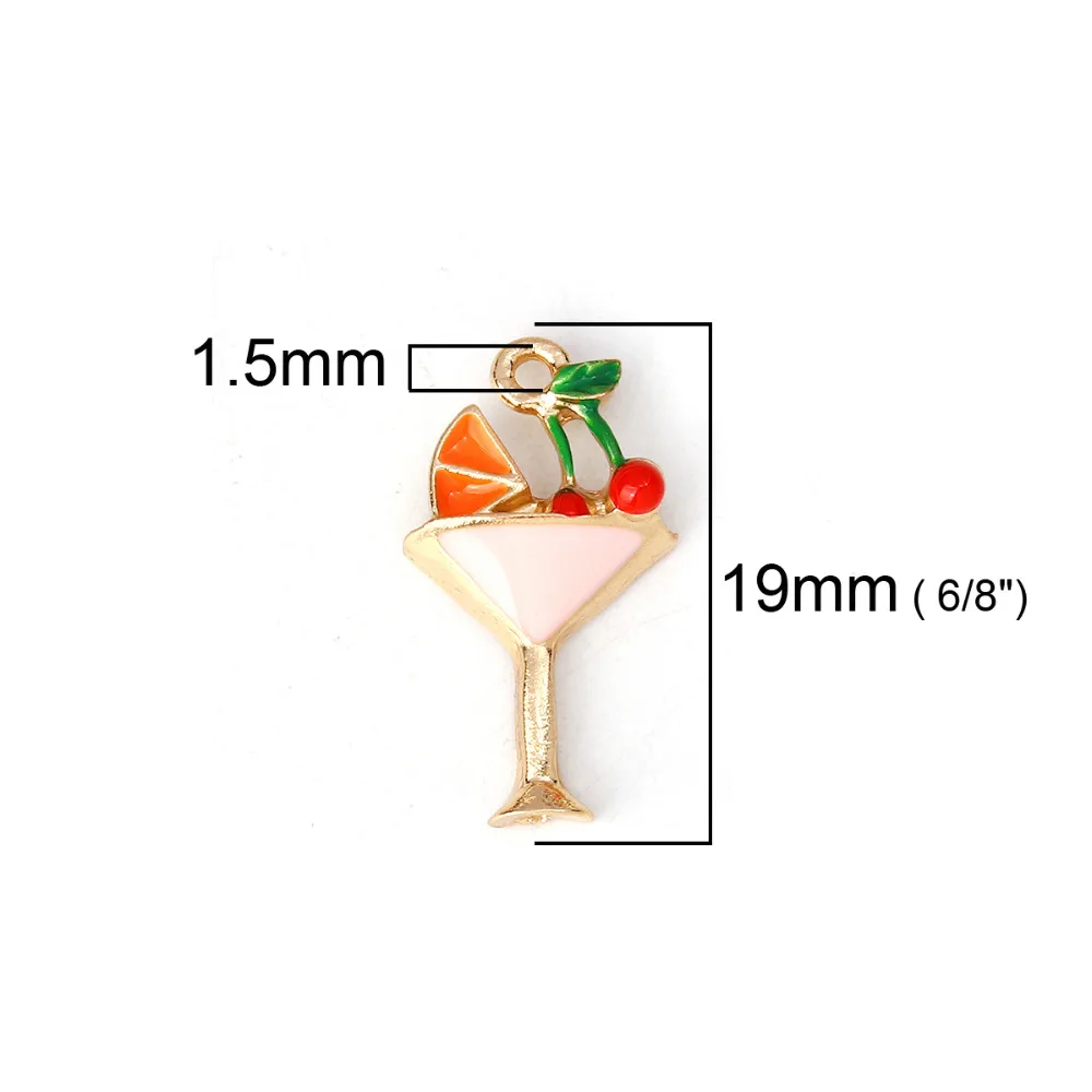 DoreenBeads Zinc Based Alloy Charms Pendant Wine Glass Gold Multicolor Cherry Enamel DIY Findings 19mm x 11mm( 3/8"), 10 PCs
DoreenBeads Zinc Based Alloy Charms Pendant Wine Glass Gold Multicolor Cherry Enamel DIY Findings 19mm x 11mm( 3/8"), 10 PCs