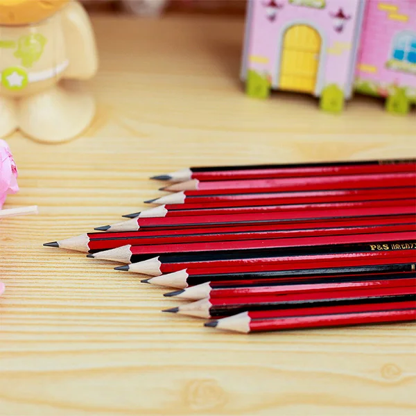 12pcs/set HB Pencil with Eraser Children's Wooden for School Kids Students Writing Drawing Painting |
