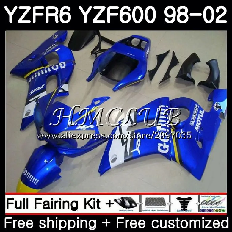 Боди для YAMAHA YZF600 YZF R6 Blue GO! Обтекатель 1998 1999 2000 2001 2002 13h3 YZF 600 YZF-R6 YZFR6 98 99 00 01 02
Боди для YAMAHA YZF600 YZF R6 Blue GO! Обтекатель 1998 1999 2000 2001 2002 13h3 YZF 600 YZF-R6 YZFR6 98 99 00 01 02