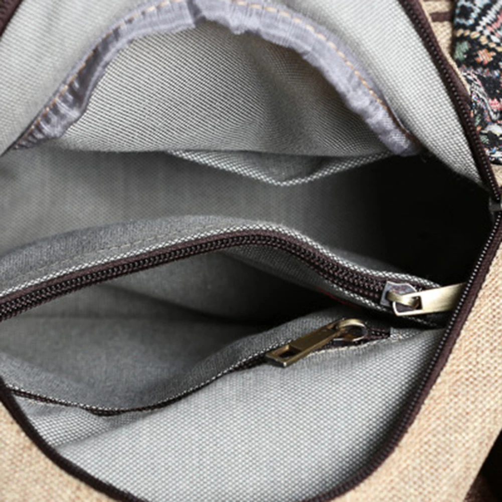 Ethnic Embroidery Flower Woven Beaded Tassel Flap Women Backpack Shoulder Bag
