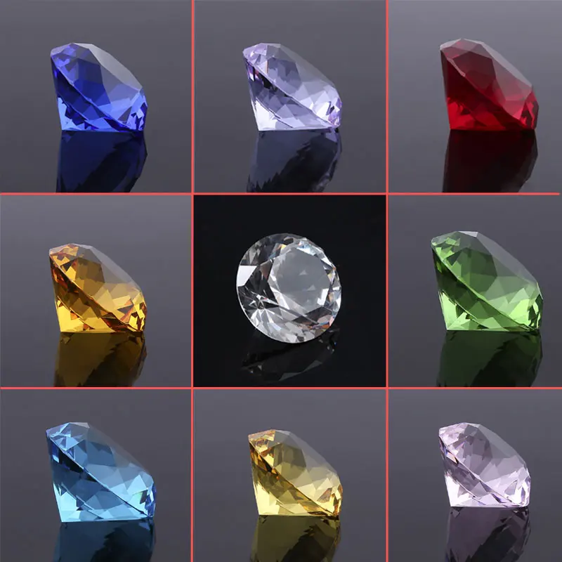 (11 colors) Colorful Crystal Diamond Paperweight Glass Giant diamond sculpture Ornament, Gift For Lovers 60#
(11 colors) Colorful Crystal Diamond Paperweight Glass Giant diamond sculpture Ornament, Gift For Lovers 60#
