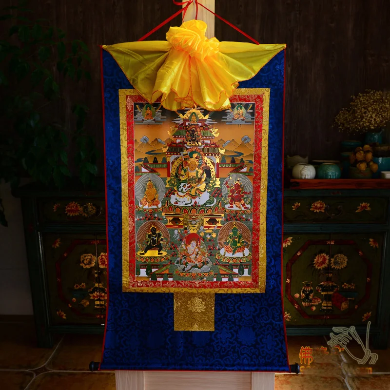 Wholesale Buddhist supplies--120CM LARGE--Tibetan Buddhism ART 5 Jambhalas fortune god Buddha Thang-ga Thangka Buddha painting
Wholesale Buddhist supplies--120CM LARGE--Tibetan Buddhism ART 5 Jambhalas fortune god Buddha Thang-ga Thangka Buddha painting