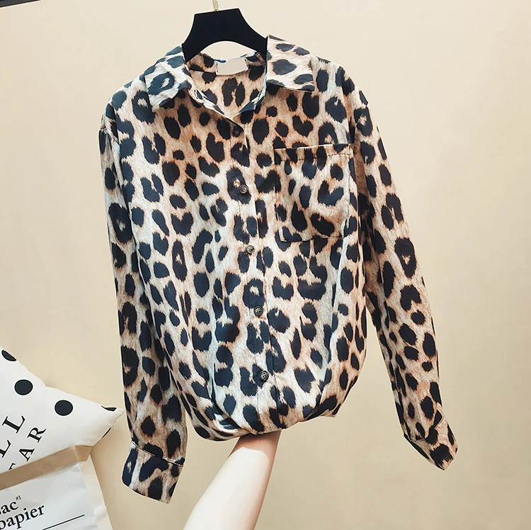Leopard Harajuku Women Blouse Top Office Retro Korean Long Sleeve Chiffon Fashion Temperament Personality Streetwear Top
Leopard Harajuku Women Blouse Top Office Retro Korean Long Sleeve Chiffon Fashion Temperament Personality Streetwear Top