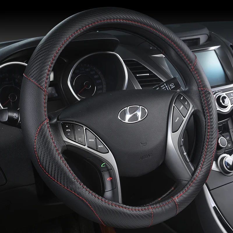 KKYSYELVA Car Sport Steering Wheel Cover Leather Auto Steering Covers Universal 38CM/15'' wheel covers Car Inter Accessories
KKYSYELVA Car Sport Steering Wheel Cover Leather Auto Steering Covers Universal 38CM/15'' wheel covers Car Inter Accessories