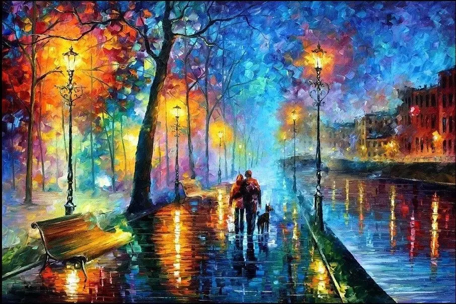 hand-painted stretched framed oil wall art Lovers walking under lamp home decoration Landscape canvas oil painting 16x20inch
hand-painted stretched framed oil wall art Lovers walking under lamp home decoration Landscape canvas oil painting 16x20inch