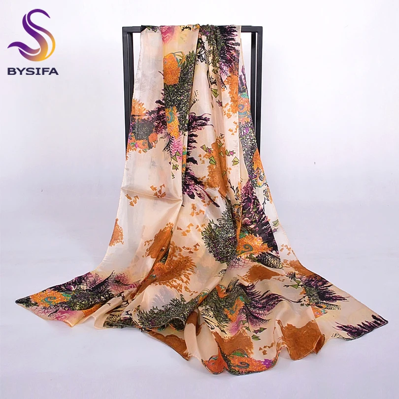 

[BYSIFA] Winter Green Silk Scarf Shawl Ladies Fashion Large Long Scarves Wraps Women Large Summer Beach Cover-ups Cape 200*110cm