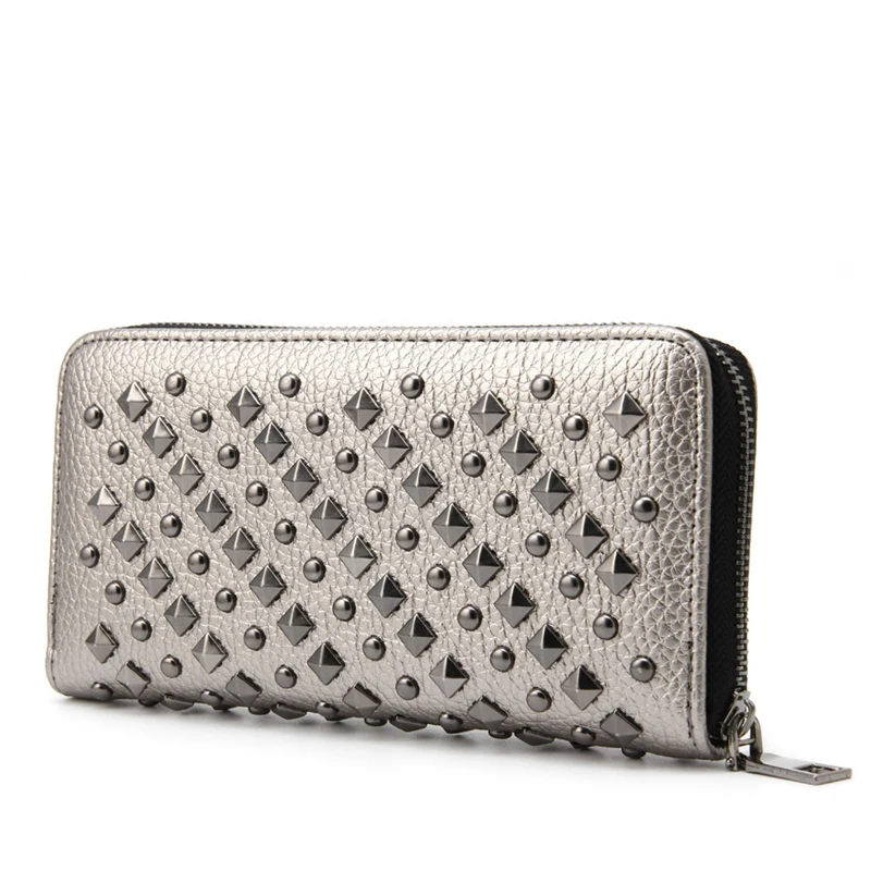 2020 New Fashion Women Lady Punk Faux Leather Clutch Wallet Rivet Holder Mini Purse Zipper Elegant High Quality Black Silver
2020 New Fashion Women Lady Punk Faux Leather Clutch Wallet Rivet Holder Mini Purse Zipper Elegant High Quality Black Silver