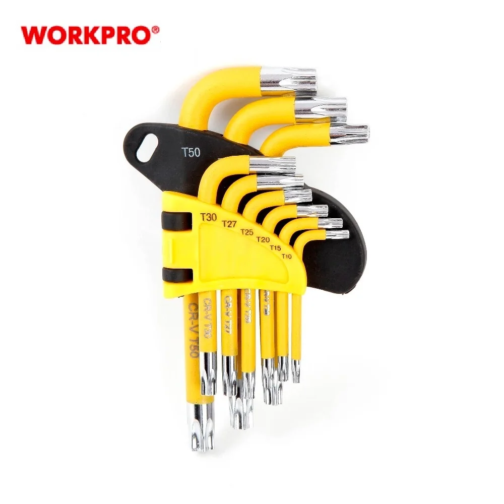 WORKPRO 9Pcs T10-T50 Short Arm Torx Key Set Hexagon Hex Allen Wrench Cycling Repair Tool Kit
WORKPRO 9Pcs T10-T50 Short Arm Torx Key Set Hexagon Hex Allen Wrench Cycling Repair Tool Kit
