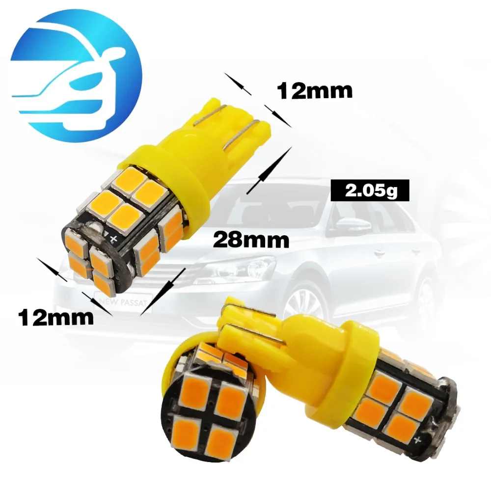 2 шт. W5W 2835 20 SMD автомобиля T10 светодиодный 194 168 Клин Замена обратный инструмент