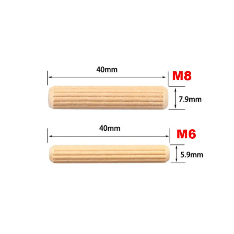 100pcs M6/M8 Wooden Needle Bolt Round Raft Cork Twill Wood Pin Nails Wedge Wooden Shaft Connector 30mm-80mm Length
100pcs M6/M8 Wooden Needle Bolt Round Raft Cork Twill Wood Pin Nails Wedge Wooden Shaft Connector 30mm-80mm Length