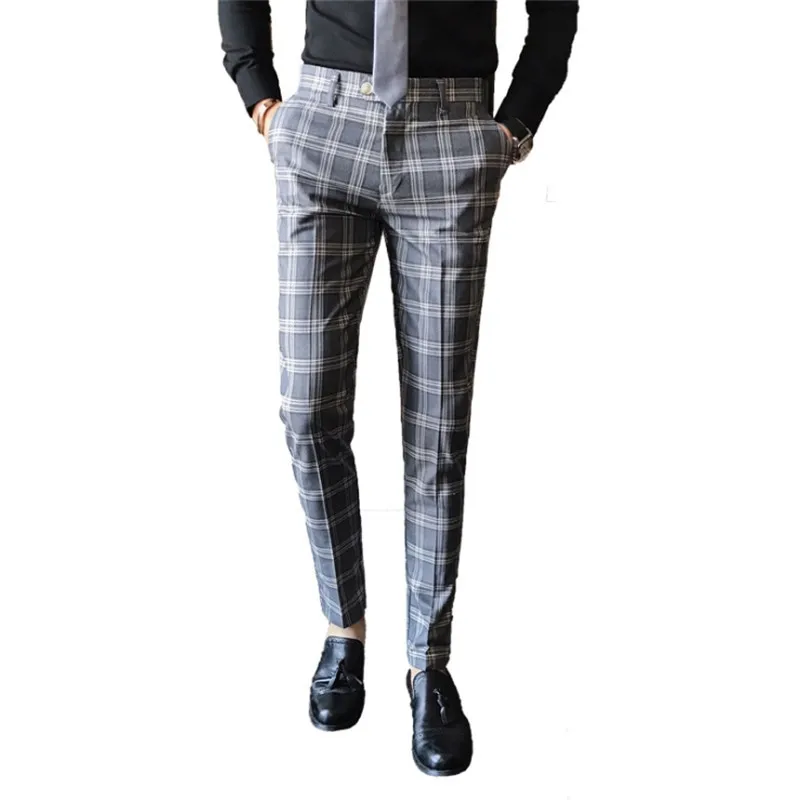 Male Korean Version Plaid Casual Pants Slim Trousers Men Dress Suit Pant Business Casual Slim Fit Classic Suit Trousers Wedding
Male Korean Version Plaid Casual Pants Slim Trousers Men Dress Suit Pant Business Casual Slim Fit Classic Suit Trousers Wedding