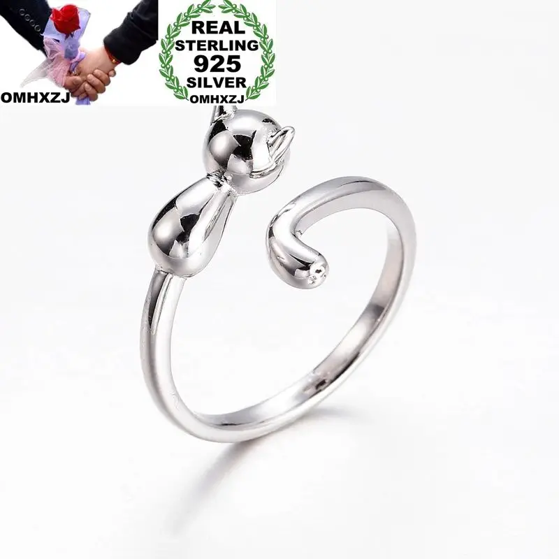OMHXZJ Wholesale European Fashion Woman Girl Party Wedding Gift Silver Cute Cat Open 925 Sterling Silver Ring RR282
OMHXZJ Wholesale European Fashion Woman Girl Party Wedding Gift Silver Cute Cat Open 925 Sterling Silver Ring RR282