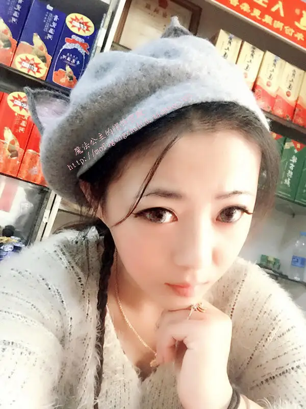 New Product Pure wool Manual Wool Feline Ears Beret Painter Hat Lover Section Girlfriend Gift Manual Hats
New Product Pure wool Manual Wool Feline Ears Beret Painter Hat Lover Section Girlfriend Gift Manual Hats
