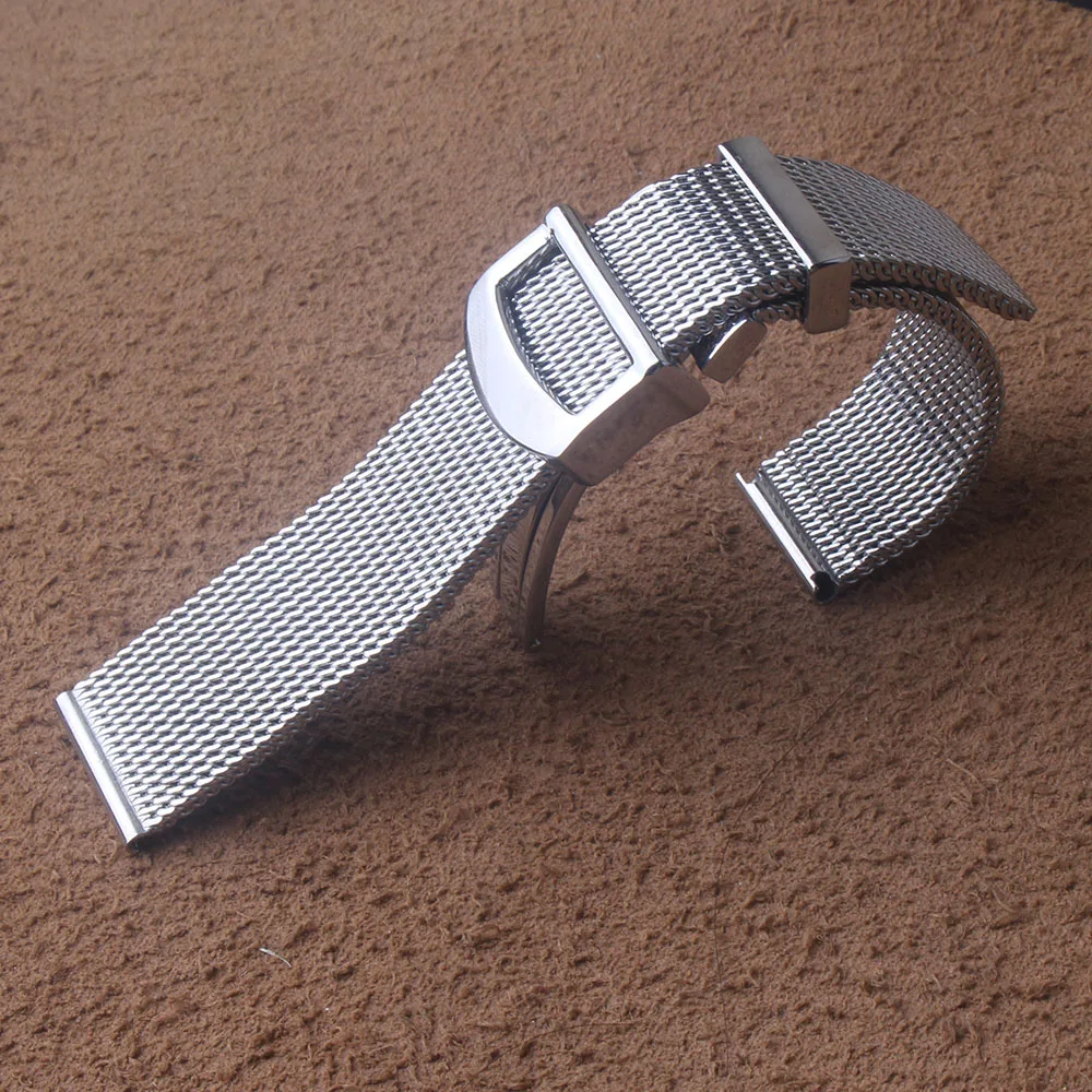 20mm 22mm Stainless Steel Milanese Shark Mesh Watch Band Strap Silver Bracelet Folding buckle fashion for luxury wristbands new
20mm 22mm Stainless Steel Milanese Shark Mesh Watch Band Strap Silver Bracelet Folding buckle fashion for luxury wristbands new