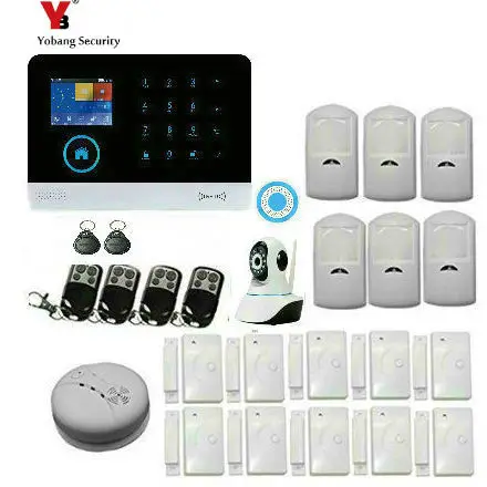 

Yobang Security Russian/English/French/Spanish WiFi Alarm System Home GSM GPRS Burglar Alarm IOS Android APP Control Security
