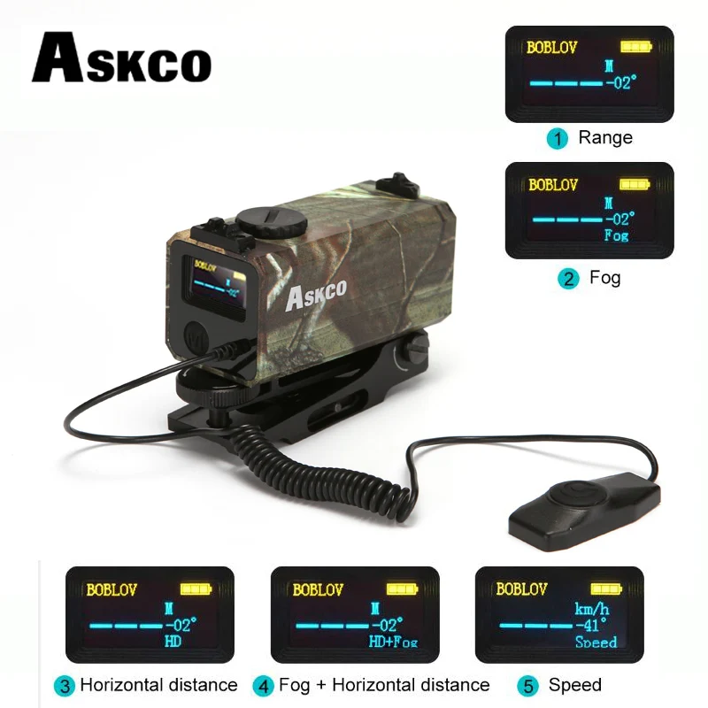 Askco 5 700 м лазерный дальномер тактический прицел для охотничьей винтовки с цветным