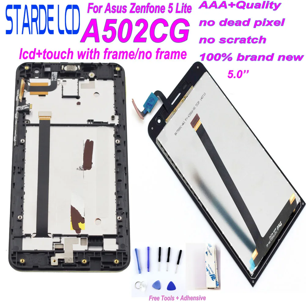 STARDE LCD for Asus Zenfone 5 Lite A502CG LCD Display Touch Screen Digitizer Assembly with Frame 4G Version with Free Tools
STARDE LCD for Asus Zenfone 5 Lite A502CG LCD Display Touch Screen Digitizer Assembly with Frame 4G Version with Free Tools