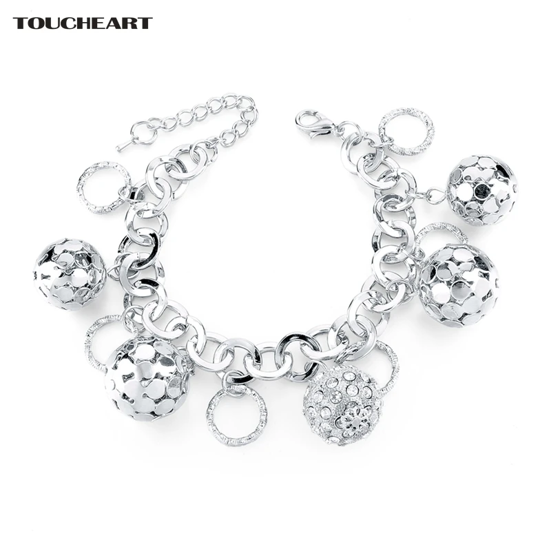 TOUCHEART Handmade Charm Silver Ball Bracelets & Bangles For Women Jewelry Crystal Stainless Steel Adjustable Bracelet SBR160023
TOUCHEART Handmade Charm Silver Ball Bracelets & Bangles For Women Jewelry Crystal Stainless Steel Adjustable Bracelet SBR160023