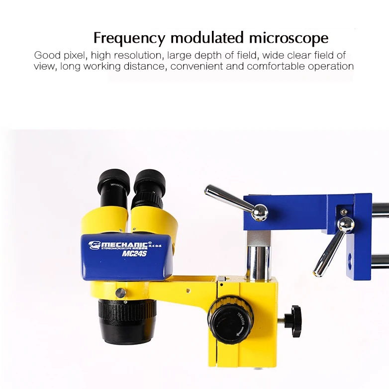 MECHANIC Industrial binocular stereo microscope MC24S-L2 High definition double gear suitable for mobile phone PCB maintenance
MECHANIC Industrial binocular stereo microscope MC24S-L2 High definition double gear suitable for mobile phone PCB maintenance