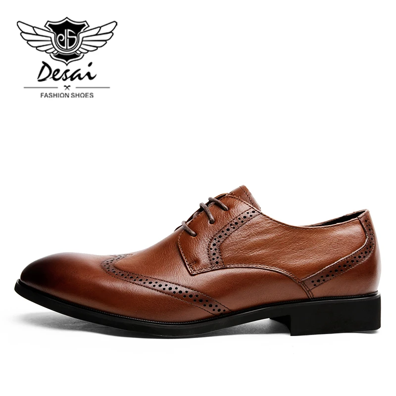 DESAI Brand Bullock Carved Genuine Leather Shoes Men's Casual Soft Oxfords Comfortable Breathable British Shoes EUR Size 38-44
DESAI Brand Bullock Carved Genuine Leather Shoes Men's Casual Soft Oxfords Comfortable Breathable British Shoes EUR Size 38-44