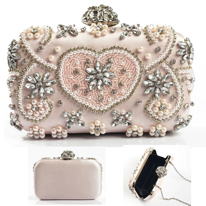 Fashion Pearl Diamond Women XIYUAN Evening Bags White Rhinestone Clutch Party Bags Luxury Hollow Out Beaded Lady Chain Clutch
Fashion Pearl Diamond Women XIYUAN Evening Bags White Rhinestone Clutch Party Bags Luxury Hollow Out Beaded Lady Chain Clutch