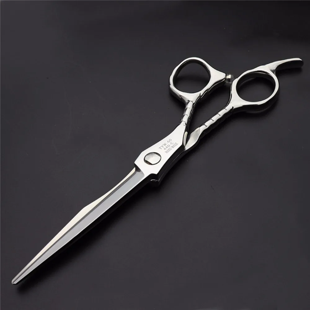 6 inch silver hair cutting thinning scissors Japan 440c steel Hairdressing shear Barber salon tools 
6 inch silver hair cutting thinning scissors Japan 440c steel Hairdressing shear Barber salon tools