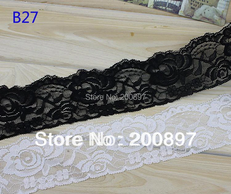cute lace trim elastic 6cm DIY lace accessories for clothes or bags 30 meters lot black or white options
cute lace trim elastic 6cm DIY lace accessories for clothes or bags 30 meters lot black or white options