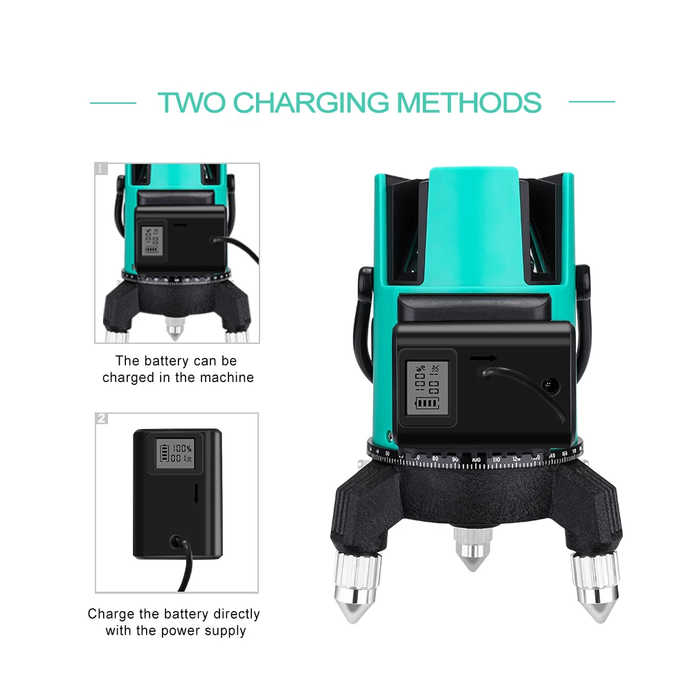 DEKO LL520GJD Green Laser Level 360 Self-leveling Rotary Cross Laser Line Leveling Tilt can use Detector Battery Digital Display
DEKO LL520GJD Green Laser Level 360 Self-leveling Rotary Cross Laser Line Leveling Tilt can use Detector Battery Digital Display