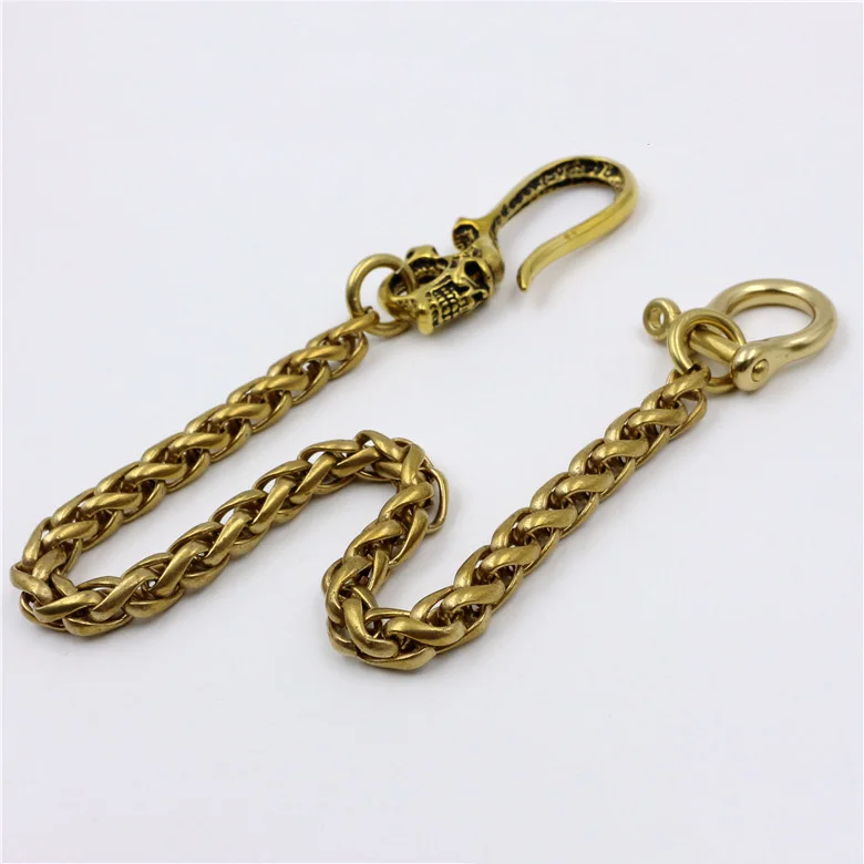 Punk Solid Brass Skull Pants Wallet Chain Trucker Pants Chain DIY Solid Brass Metal Wallet Belt Chain Keychain Accessories
Punk Solid Brass Skull Pants Wallet Chain Trucker Pants Chain DIY Solid Brass Metal Wallet Belt Chain Keychain Accessories