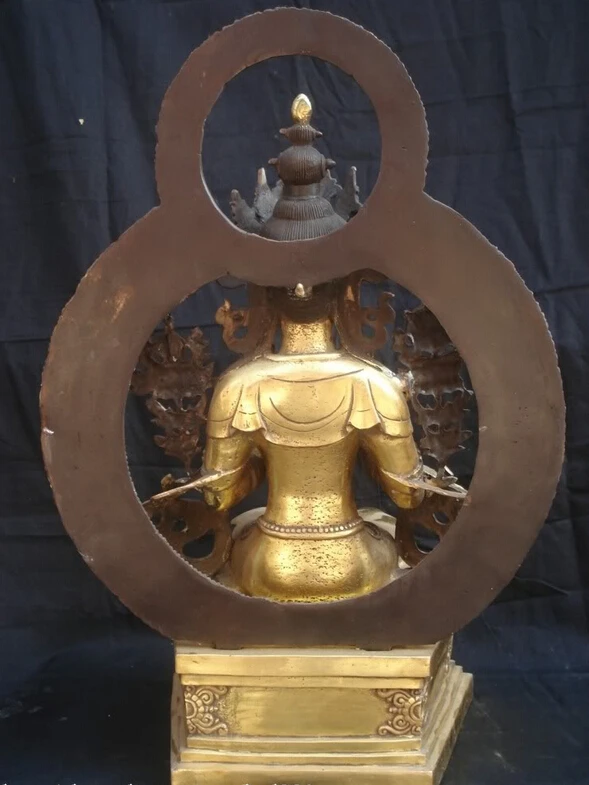 Free shipping S1621 22"Tibet Tibetan Buddhism Bronze Gold Sitting Maitreya Buddha Bodhisattva Statue
Free shipping S1621 22"Tibet Tibetan Buddhism Bronze Gold Sitting Maitreya Buddha Bodhisattva Statue