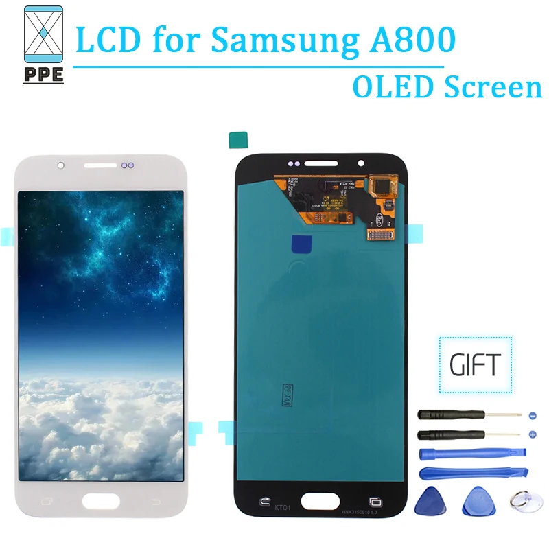 5 7 "OLED Дисплей для Samsung Galaxy A8 2015 A800 A800F SM ЖК Экран сенсорный экран Стекло планшета