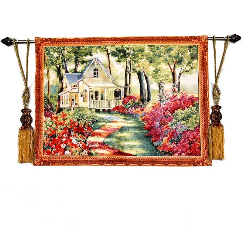 Household cloth art, Belgium tapestry, The sitting room adornment picture "Garden Bungalow",136*100cm, GT-HY0017
Household cloth art, Belgium tapestry, The sitting room adornment picture "Garden Bungalow",136*100cm, GT-HY0017
