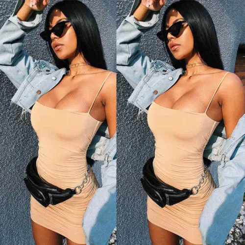 2018 New Women's Bandage Bodycon Sleeveless Evening Party Club Flesh Mini Dress Slim Sheath Solid Hot Dresses
2018 New Women's Bandage Bodycon Sleeveless Evening Party Club Flesh Mini Dress Slim Sheath Solid Hot Dresses