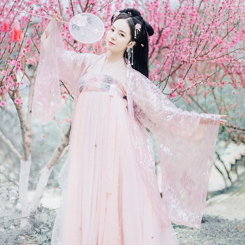 Sparkling Hanfu For Women Pink Bright Sequin Cosplay Fairy Ancient People Performance Swing Singer Dancer Stage Costume BL1553
Sparkling Hanfu For Women Pink Bright Sequin Cosplay Fairy Ancient People Performance Swing Singer Dancer Stage Costume BL1553