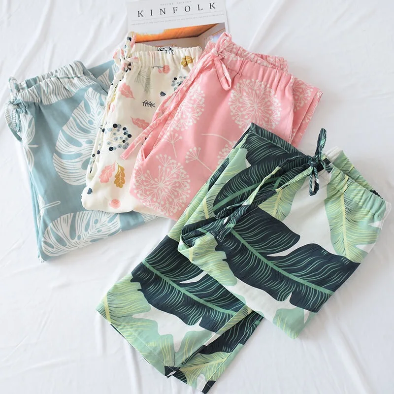 Women's Clothing Pijama Pants Cotton Pajama Pants Women High-density Gauze Fabric Lounge Trousers Sleep Wear Womens Bottoms
Women's Clothing Pijama Pants Cotton Pajama Pants Women High-density Gauze Fabric Lounge Trousers Sleep Wear Womens Bottoms