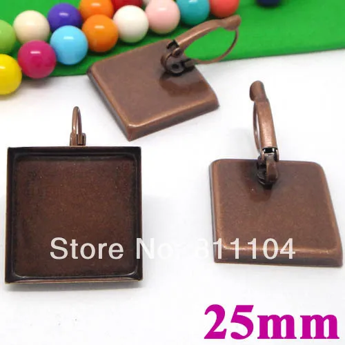 25mm Vintage Antique Copper Plated Square Bezel Tray French Style Clip Hook Earrings Settings Blank Jewellry Findings Wholesale
25mm Vintage Antique Copper Plated Square Bezel Tray French Style Clip Hook Earrings Settings Blank Jewellry Findings Wholesale
