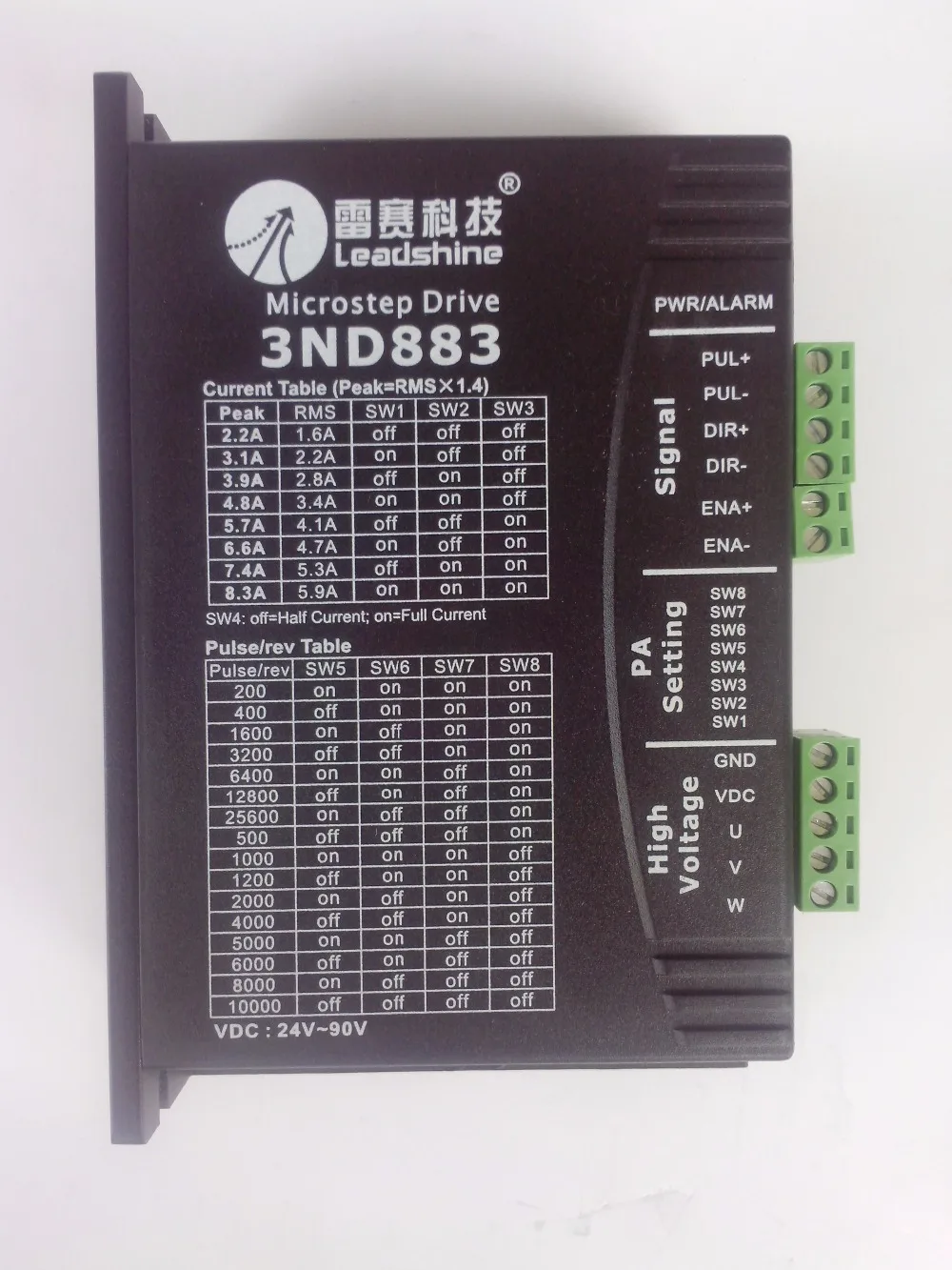 3ND883 Leadshine 3-phase Classic Analog Stepper Motor Drive DC18-80V 2.1-8.3A New Motor Driver
3ND883 Leadshine 3-phase Classic Analog Stepper Motor Drive DC18-80V 2.1-8.3A New Motor Driver