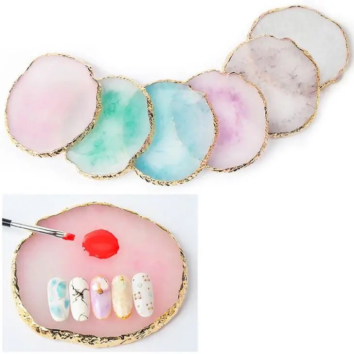 7 Colors/ 1 pc Natural Resin Stone Nail Art Palette Round/Leaf Dish Gel Polish Holder Drawing Color Paint Dish Glue Display,778
7 Colors/ 1 pc Natural Resin Stone Nail Art Palette Round/Leaf Dish Gel Polish Holder Drawing Color Paint Dish Glue Display,778