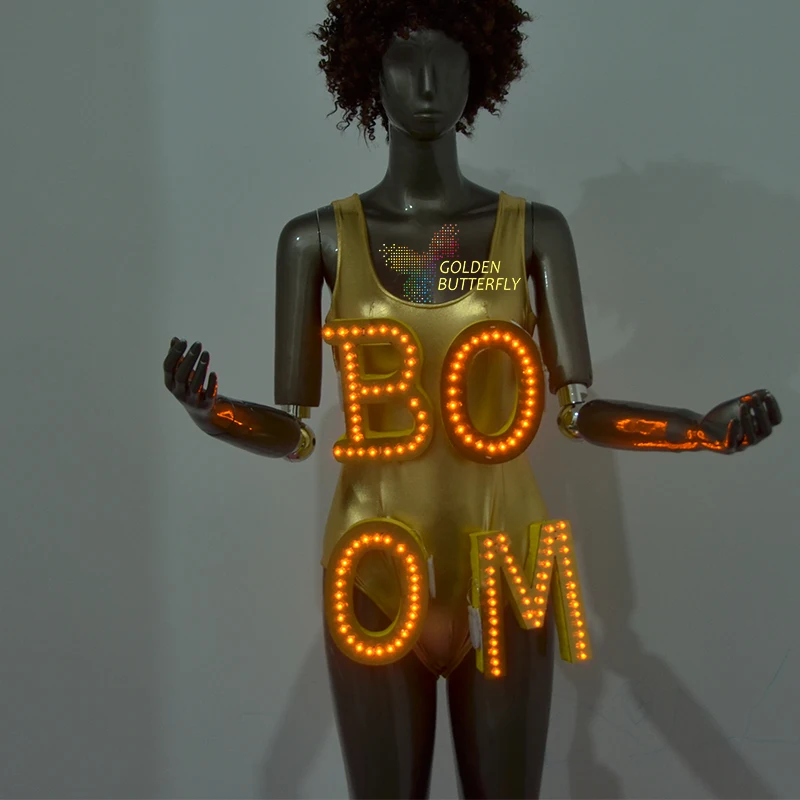 Luminous Letter props customized LED Clothing Fashion Luminous Suits Glowing Talent show Costumes Catwalk Bar costume props
Luminous Letter props customized LED Clothing Fashion Luminous Suits Glowing Talent show Costumes Catwalk Bar costume props
