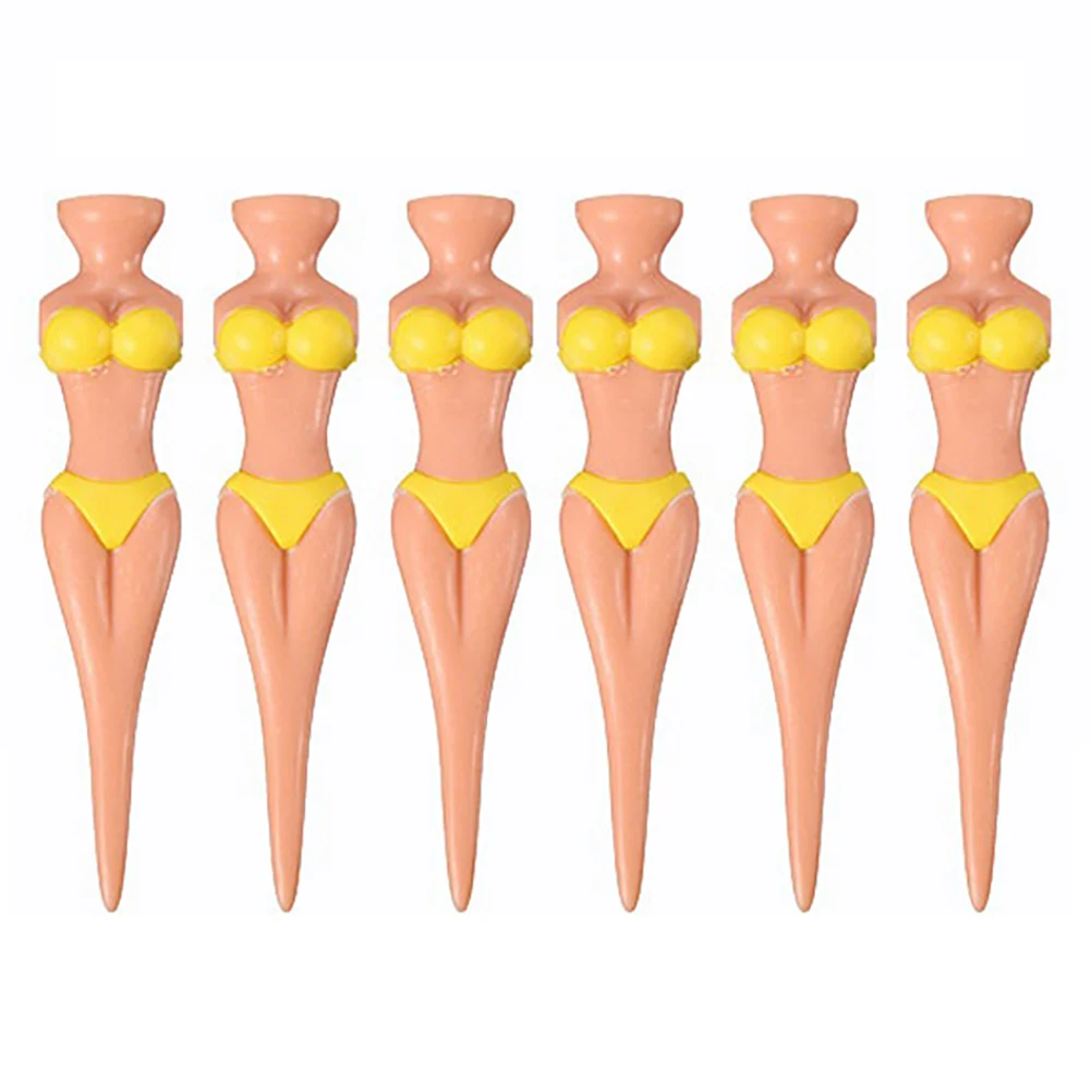 6Pcs Training Bikini Lady Model Portable Golf Tees Club Ball Holder Accessory