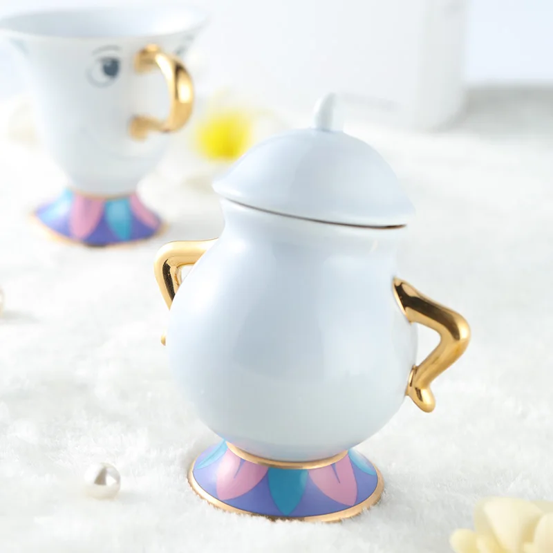 New Various Combinations Cartoon Beauty And The Beast Teapot Mug Set Chip Cup Sugar Bowl Pot Coffee mug Kettle gifts | Дом и сад